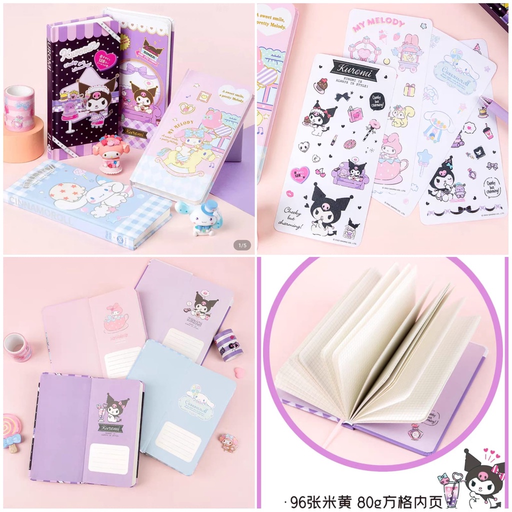 

Diary Hardcover Kuromi Melody Cinnamoroll