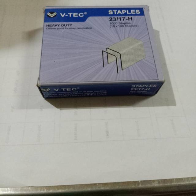 

Staples/HEAVY DUTY/ISI/REFIL GUN TACKER 23/17 vtech