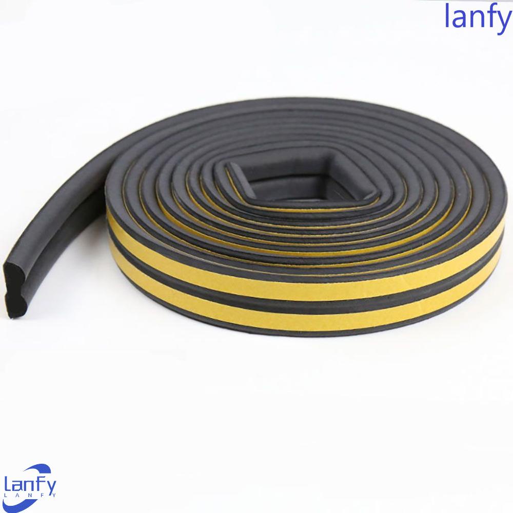 Lanfy Strip Sealing 4warna Tipe E/D/I Isolasi Suara Perekat Diri Anti Air Gap Stopper Weatherstrip