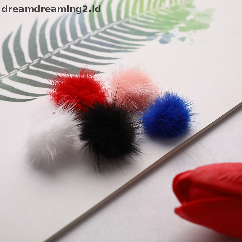 (drea) 10pcs Desain Nail Art Mini Pom Pom Mink Bola Bulu DIY Pompones Perlengkapan Jahit//