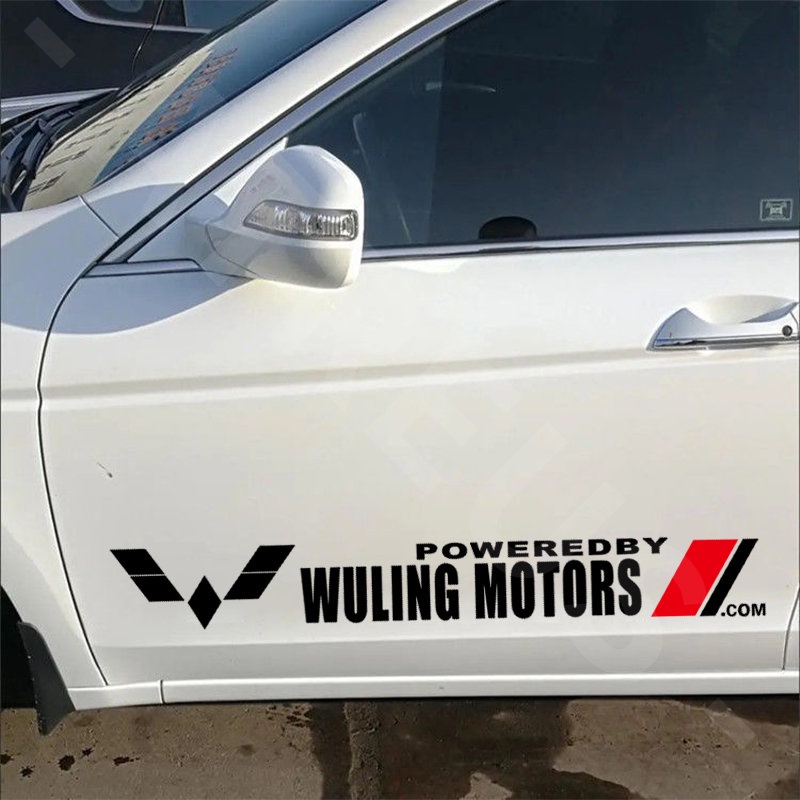 Wuling Stiker Mobil Auto Door Side Body Decor Decals Anti Gores Cover Lecet Untuk Wuling Almaz Cortez Confero s Alvez Victory Formo Mini Air EV Aksesoris Dekorasi Mobil