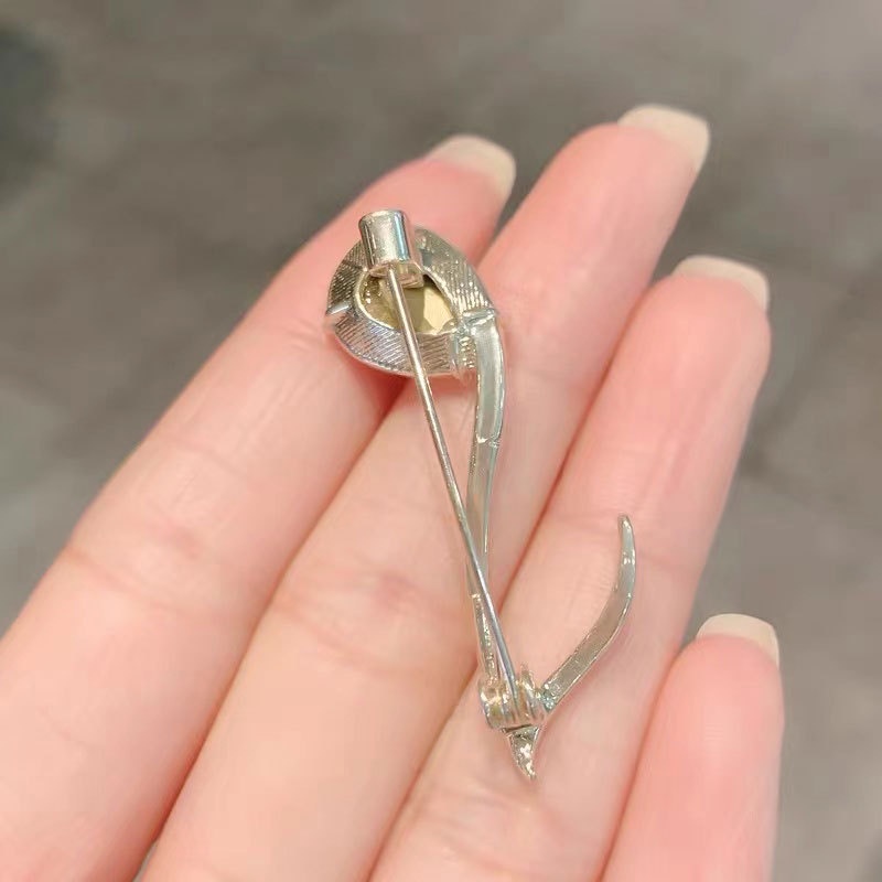 Korean Version Clothing Accessories 18K emas Diamond Inlaid Crystal Musical Note Pins XZ23003