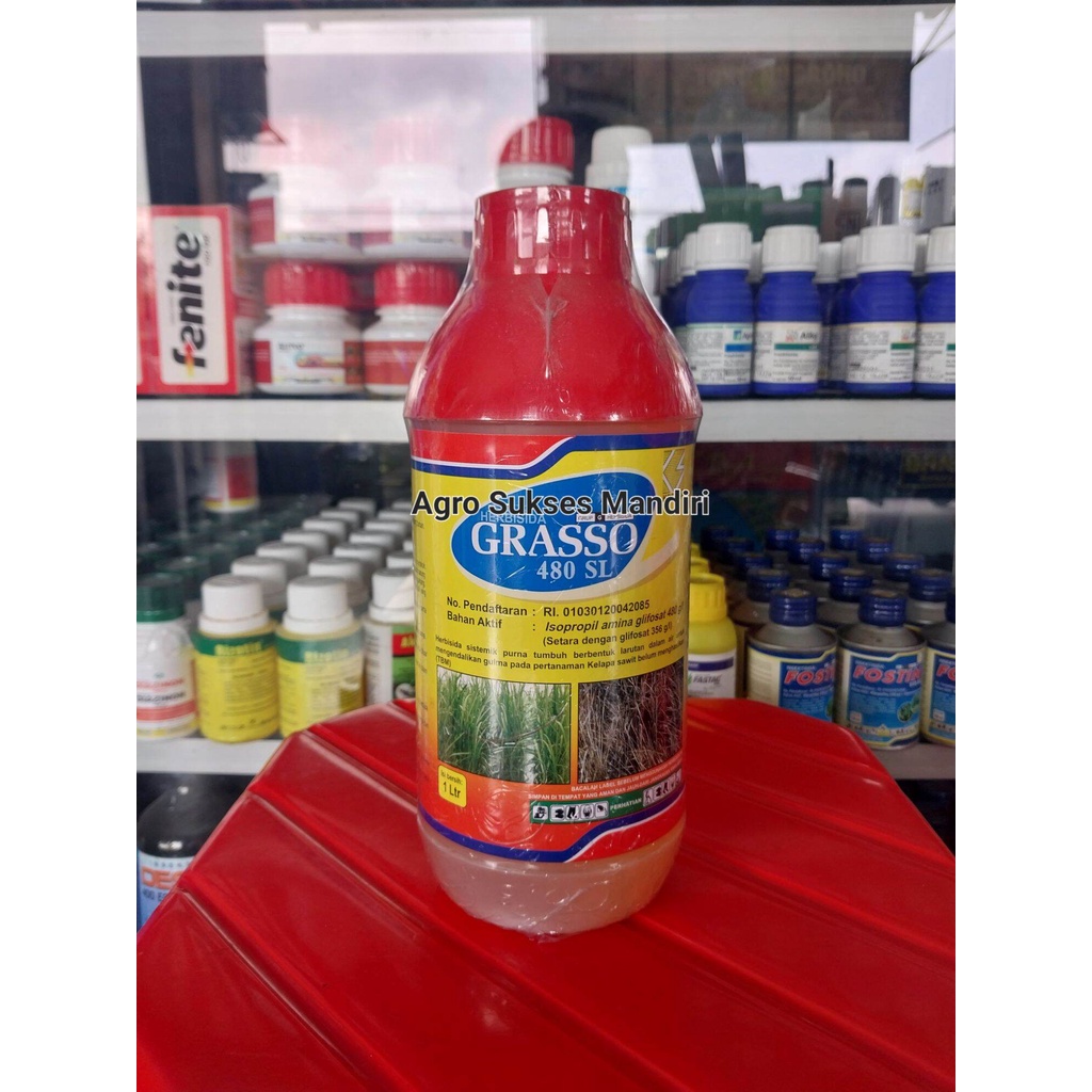 Grasso/Grasso 1 liter/Herbisida Garsso 480SL 1 liter/Racun Rumput Grasso 1 liter/Obat Pembasmi Rumpu