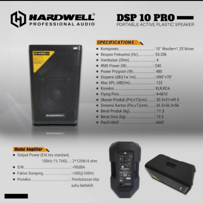 Hardwell DSP 10 Pro Speaker aktif