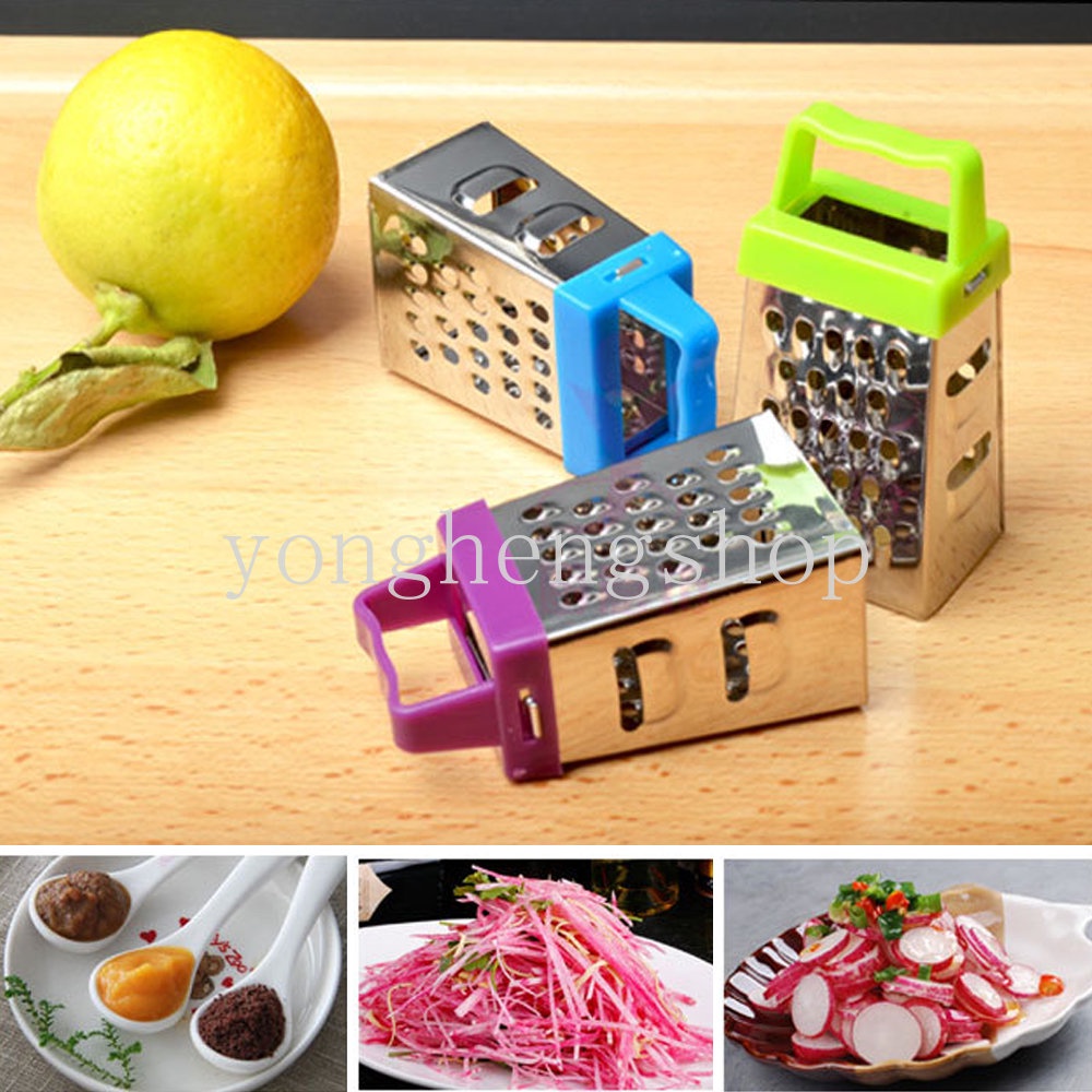 Parutan Manual Mini Empat Sisi Pengiris Buah Sayur Chopper Jahe Parutan Keju Clever Cutter Garlic Crusher Stainless Steel Planer Grinder Dapur Gadget