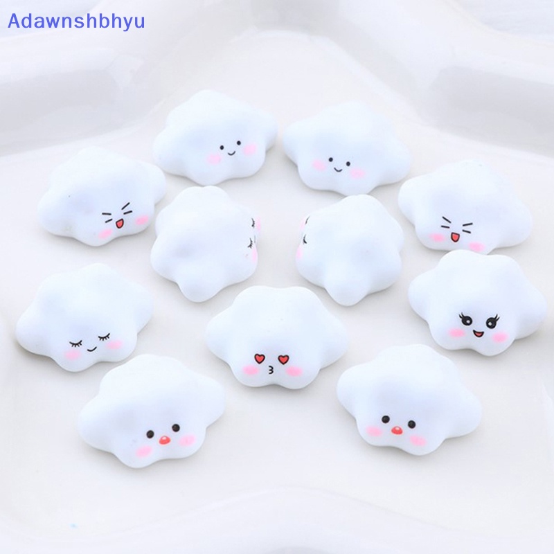 Adhyu 10 Pcs Kawaii FlatBack Resin Kartun Bercahaya Awan Planet Cabochon Art Supply Dekorasi Pesona Kerajinan Grosir ID