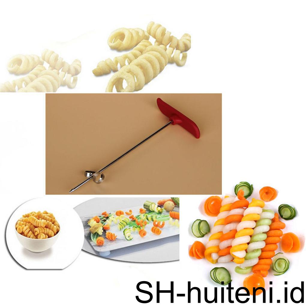 Vegetable Spiral Slicer Pemotong Kentang Wortel Manual Timun Ulir Roller Slicers Alat Dapur