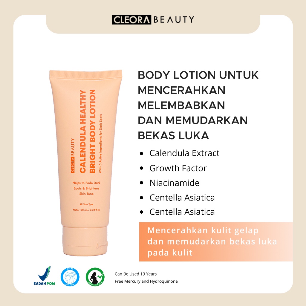 ★ BB ★ Cleora Calendula Healthy Bright Body Lotion 100ml