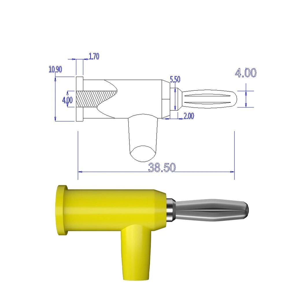 TOP Stackable Banana Plug 4MM Konektor Listrik Binding Post Kepala Pisang