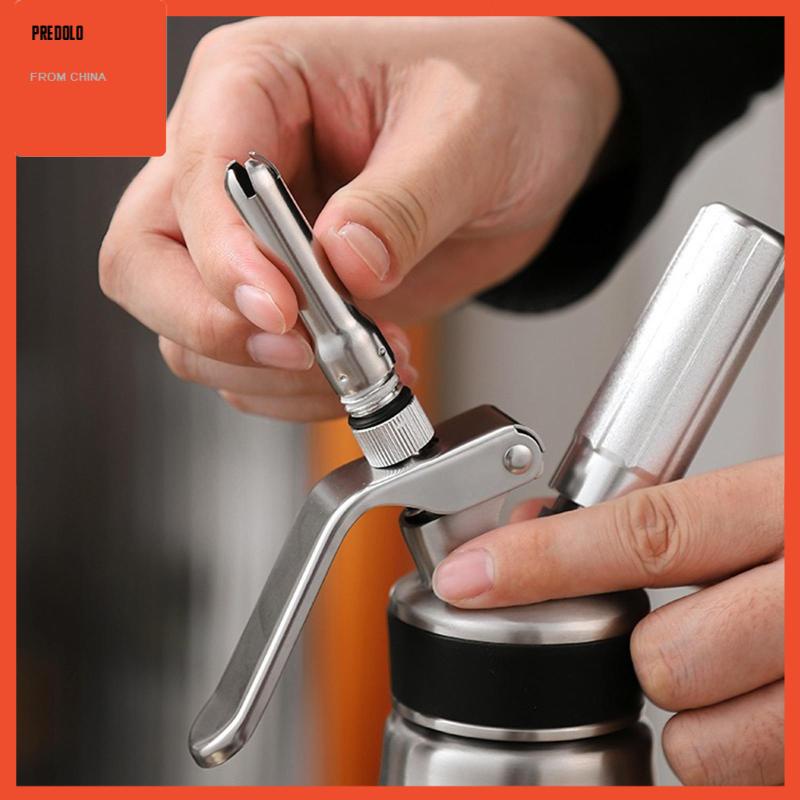 [Predolo] Whipped Cream Dispenser Pembuat Krim Bahan Stainless Steel Untuk Dessert Gourmet Kue