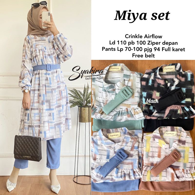 MIYA Set Celana ORI SYAKIRA | Crinkle Airflow