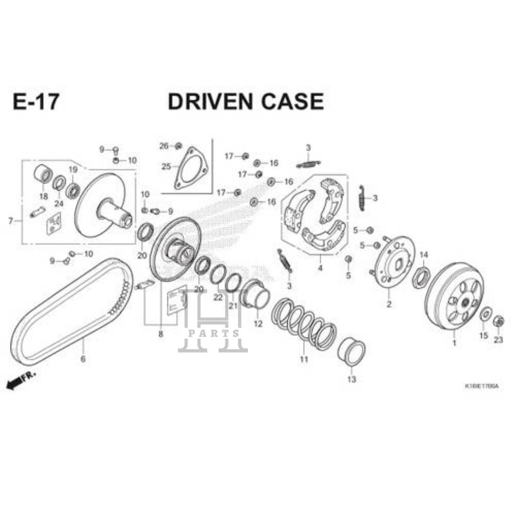 PIRINGAN PLAT KOPLING SAMPING PLATE CLUTCH SIDE  BEAT K25 K81 K1A SCOOPY K93 K1A ESP 22361-K16-A41 ASLI ORIGINAL AHM HGP HONDA