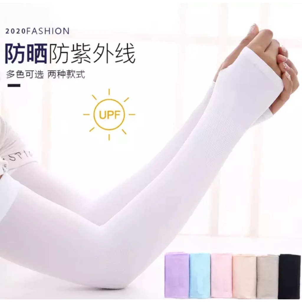 Manset Tangan Polos / Handsock Lubang jempol / Maset Warna PRIA DAN WANITA