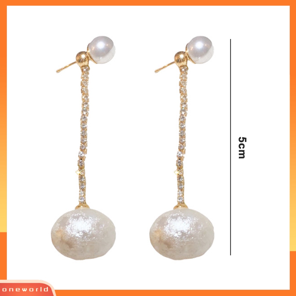 [ONE] 1pasang Anting Pejantan Mutiara Imitasi Antik Elegan Panjang Berlian Imitasi Rumbai Wanita Menjuntai Drop Earrings Fashion Perhiasan Aksesori Hadiah Yang Sempurna