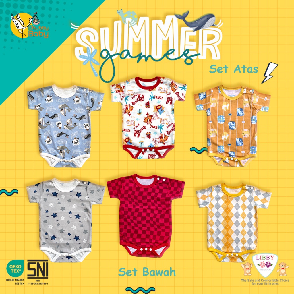 Libby - Summer Games | 3pcs Jumper Segitiga Newborn