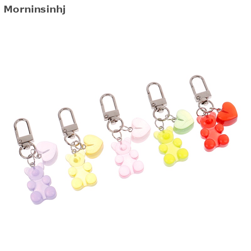 Mornin Lucu Permen Warna Jelly Beruang Gantungan Kunci Keyring Car Keys Bag Decor Ch Liontin id