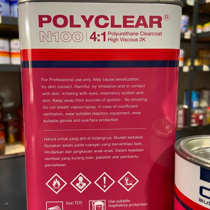 Clear CATINA POLYCLEAR N100 4:1 Gloss 1L / set + Hardener