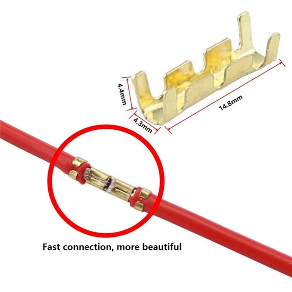 Lanfy 453terminal Berbentuk U 0.3-1.5mm2 50.100/200pcs Cable Lugs Fascia Kawat Gigi Kecil Sambungan Kawat Crimp Connector Cold-Pressed Connector Wire Joint Cold Terminal