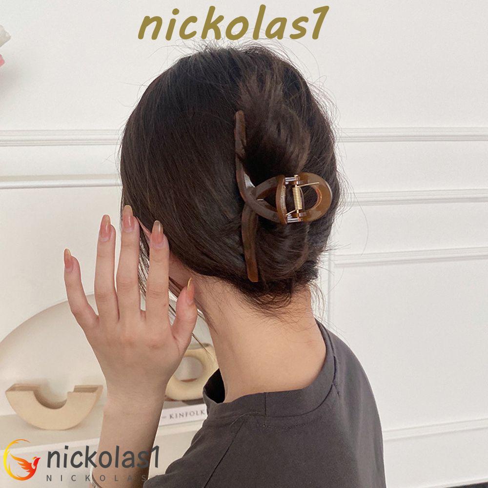 Nickolas1 Wanita Cakar Rambut Transparan Manis Hairgrip Aksesoris Rambut Candy Color Plastik Ponytail Holder