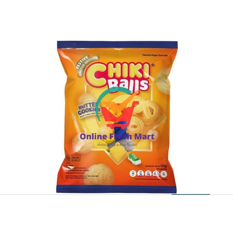 

limited edition Chiki balls snack rasa butter cookies 100g edisi lebaran