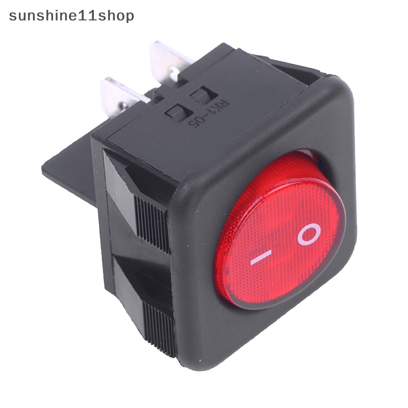 Sho 4Pins RK1-05N Iluminasi Saklar Rocker Switch Mini Saklar Perahu Tahan Air Oilproof Rocker Switch N