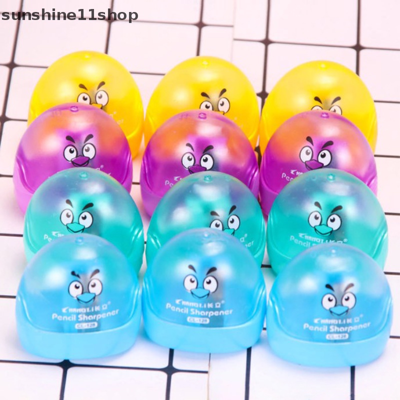 Sho 4pcs Kartun Pensil Pengasah Murid simple pencil sharpener manual Perlengkapan Anak Kecil pencil sharpener stationery N