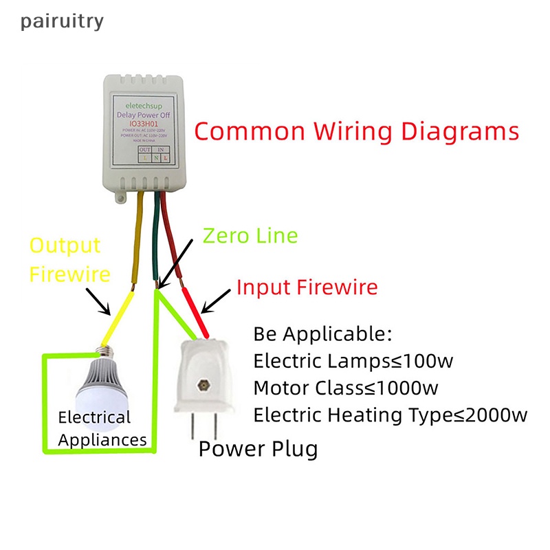 Prt Timer Relay Adjustable Putus Delay Controller AC 110V 220V Power PRT