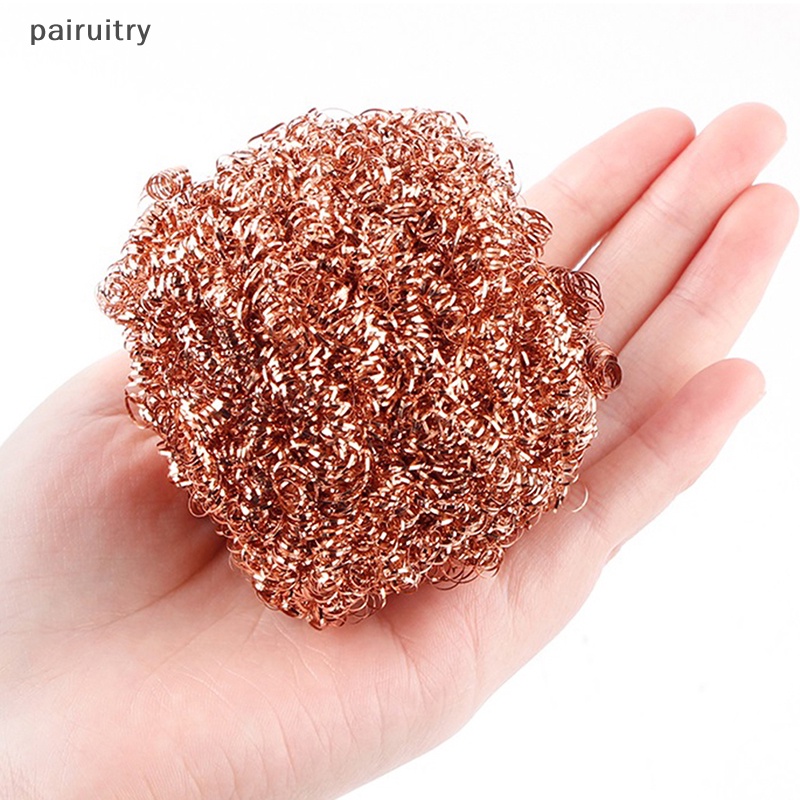 Prt 1Pcs Soldering Solder Ujung Besi Pembersih Baja Kawat Sponge Ball PRT
