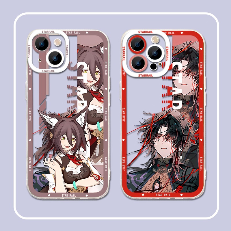 IPHONE Honkai Star Rail Himeko Blade Soft Phone Case Kompatibel Untuk Iphone14 11 13 12 Pro Max XS XR X8 7 6S Plus Casing Tingyun Mini Transparan TPU Silikon Shockproof Cover