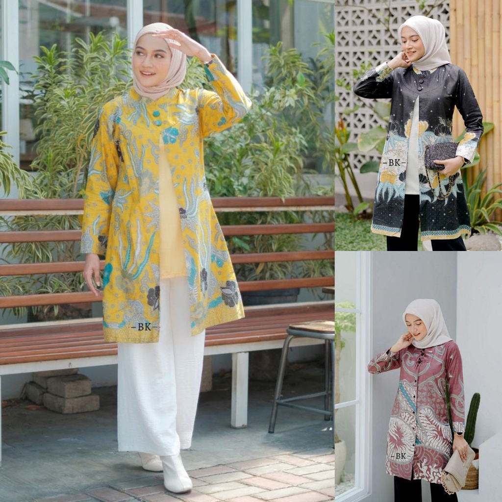 Batik tunik modern wanita premium | Batik tunik wanita terbaru kekinian | Batik tunik jumbo | Batik 
