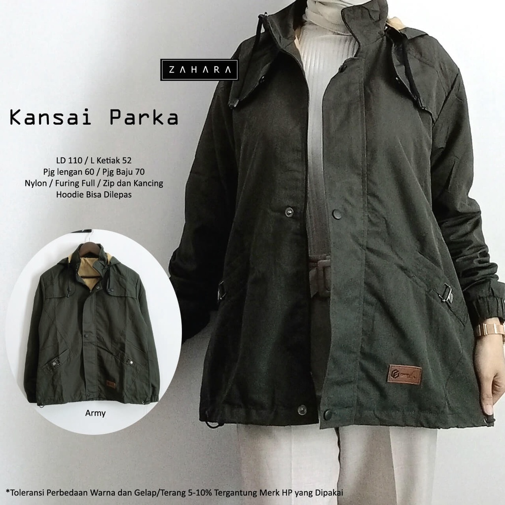 Pakaian Baju Busana Wanita KANSAI PARKA JAKET by ZAHARA 01/06 AS E40