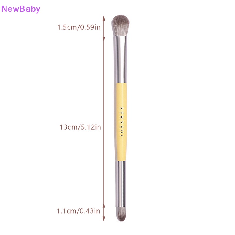 Newbaby 1PC Sikat Pewarna Mata Dua Ujung Noda Detail Highlight Brush Alat Makeup ID