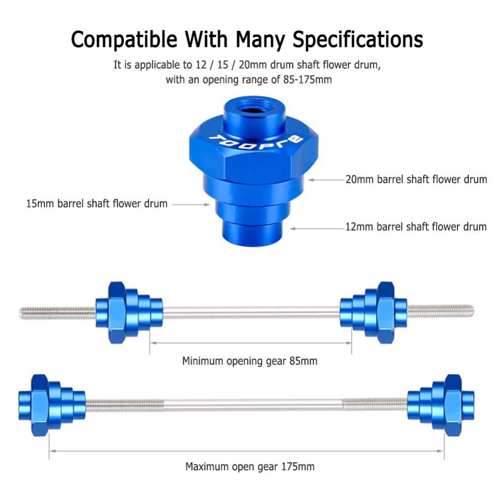 R-FLOWER Hub Sepeda Thru12/15 /20mm Untuk Roda Truing Stand Barel Shaft Converter As Adaptor