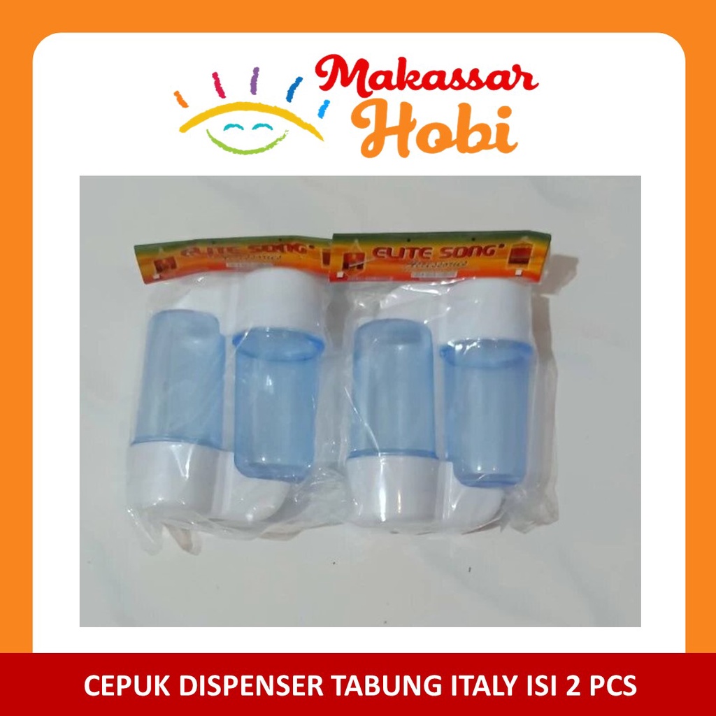 Cepuk Dispenser Italy Isi 2 Pcs Wadah Tempat Pakan Makan Minum Burung