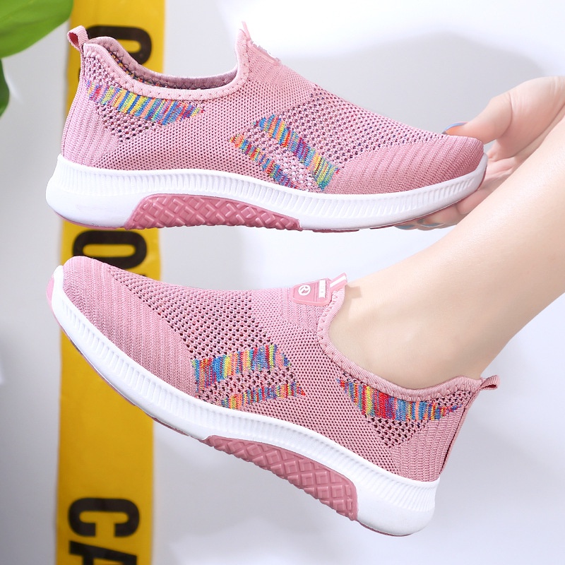 ❀ Chingu ❀ SEP034 (Tanpa Kotak) Sepatu Sneakers Wanita Warna Motif Sporty Model Korea Fashion Casual Sport Olahraga Import COD