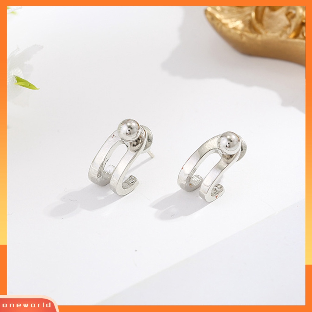 [WOD] 1pasang Anting Giwang Simple Elegan Halus Menawan Ringan Berkilau Gaya Korea Earrings Untuk Outdoor