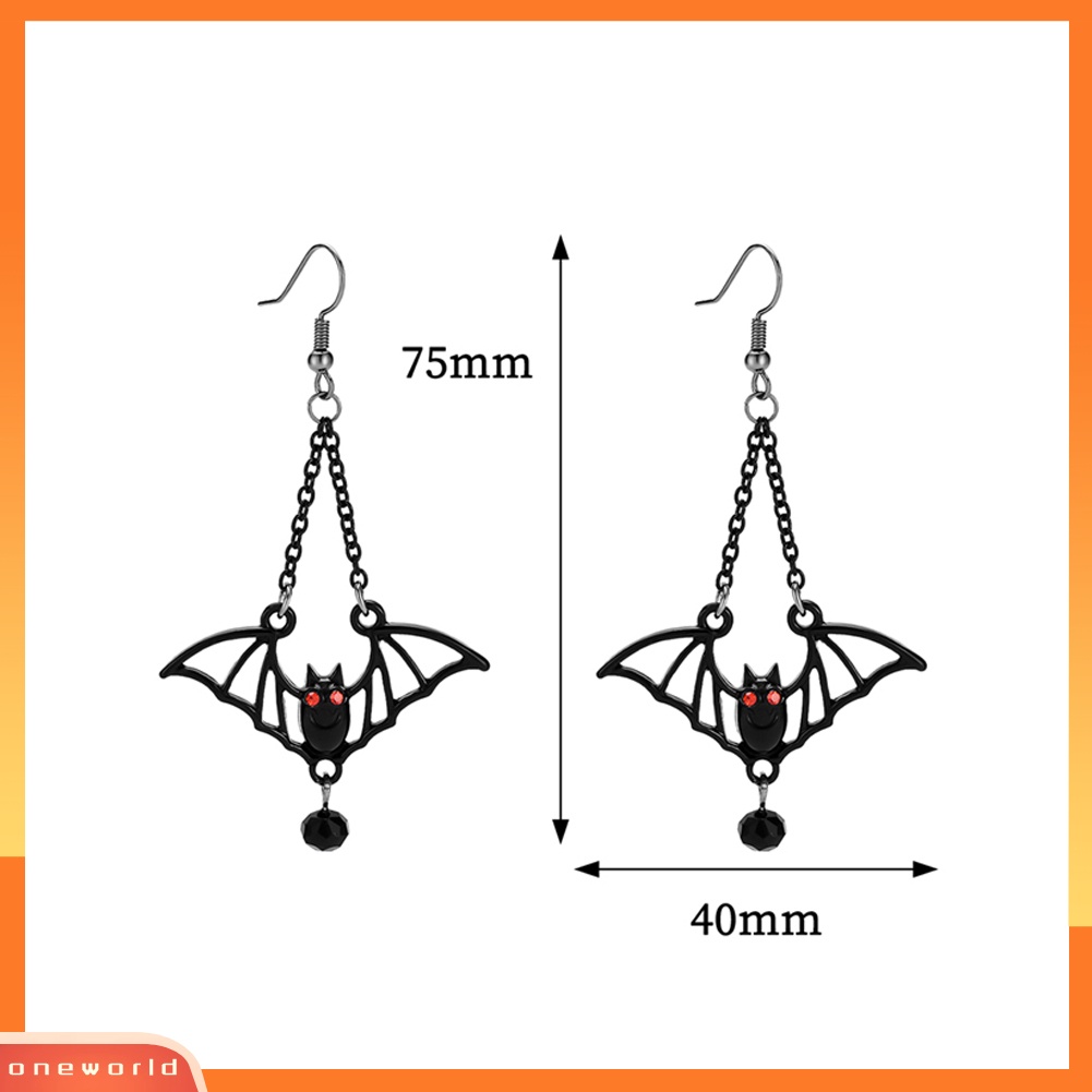 [WOD] Wanita Kreatif Bentuk Kelelawar Eardrop Kait Anting Perhiasan Hadiah Dekorasi Halloween