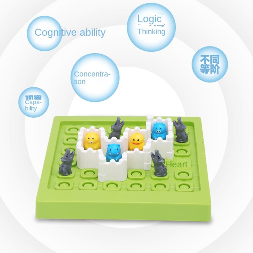 Lanfy Mainan Tingkat Pass Puzzle Slide Kreatif Untuk Pendidikan Dini Permainan Puzzle Peternakan Hewan Mathematical Logical Thinking Training Jigsaw Board Sibuk Lalu Lintas Mainan Puzzle Kartun