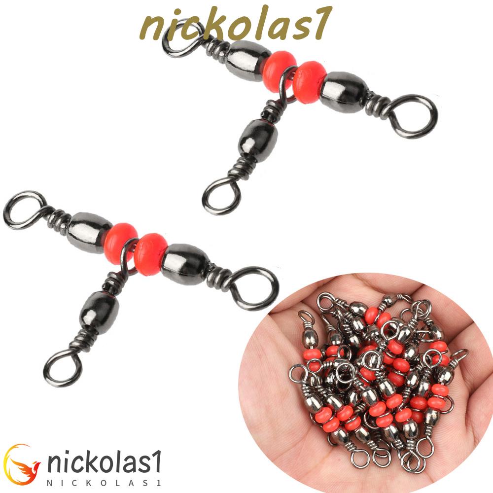 Nickolas1 Konektor Pancing Fishing Tackle Triple Fishhook Lure Line 3arah Rolling Putar