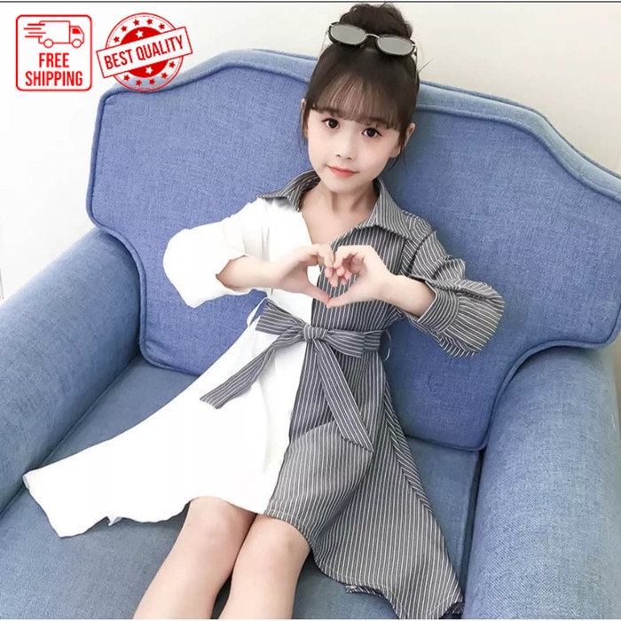 Dress anak perempuan gaun pesta dres panjang umur 8 9 10 tahun