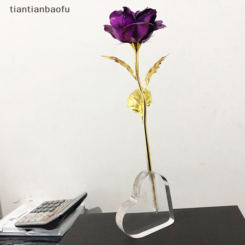 [tiantianbaofu] Rose Stand Akrilik Bentuk Hati Vas Untuk Pajangan Bunga Akrilik Stand Butik