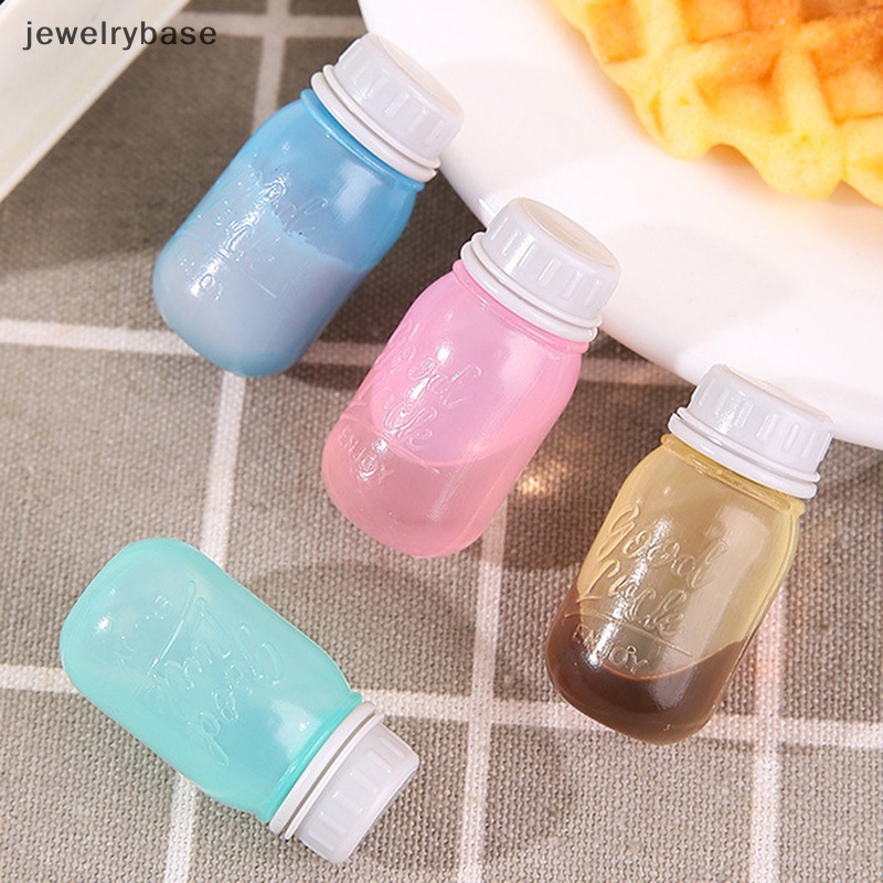 [jewelrybase] 4pcs Kotak Bumbu Saus Mini Barbekyu Dapur Botol Transparan Dengan Tutup Toples Butik