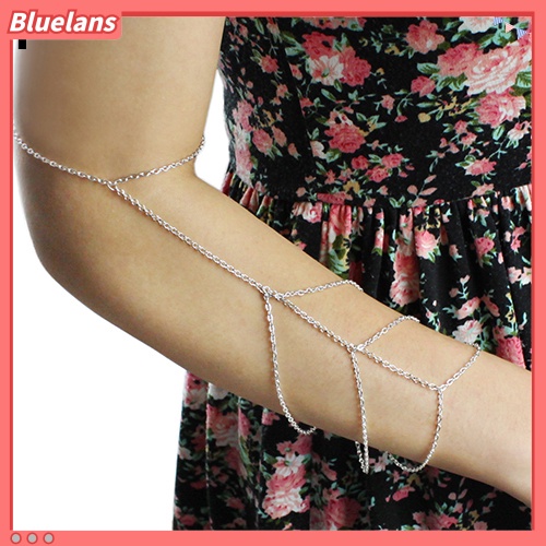 [BLS] Wanita Berlapis Upper Arm Shoulder Slave Harness Rantai Ban Lengan Manset Armlet Bracelet