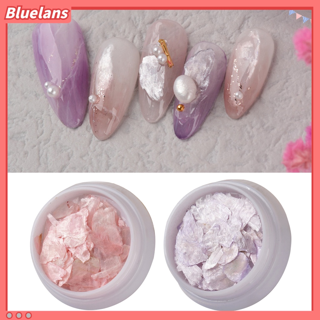 [BLM] 1kotak Hiasan Kuku Eye-catching Natural Menarik Nail Shell Dekorasi Nail Art Tidak Teratur Untuk Gadis