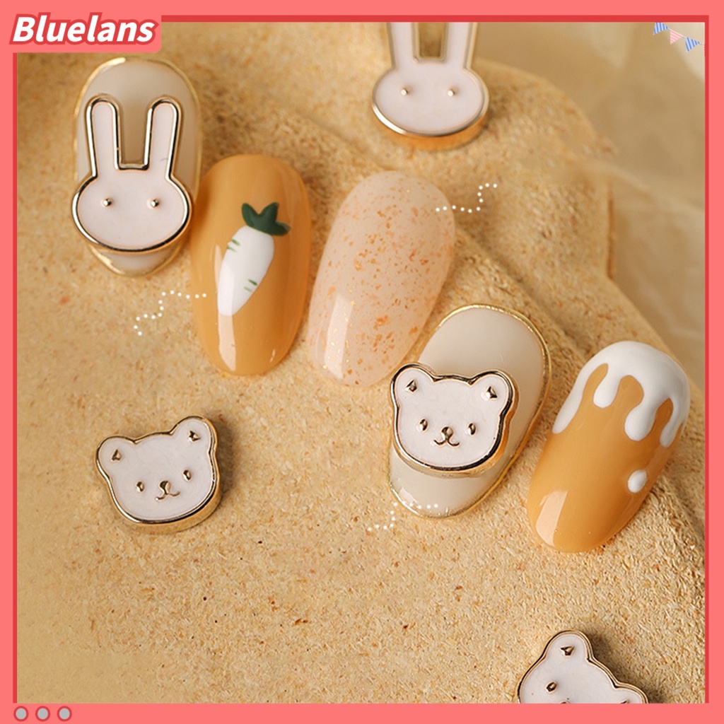 [BLM] 5pcs Hiasan Kuku Bentuk Kartun Tahan Karat Alloy Kartun Beruang Kelinci Bow-tie DIY Nail Art Dekorasi Perlengkapan Kecantikan