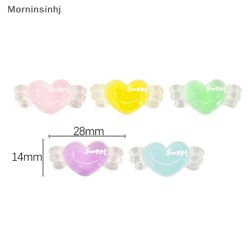 Mornin 5pcs Patung Fluorescence Micro love wings Aksesoris Dekorasi Rumah Product Craft Miniatur Hiasan Kamar id