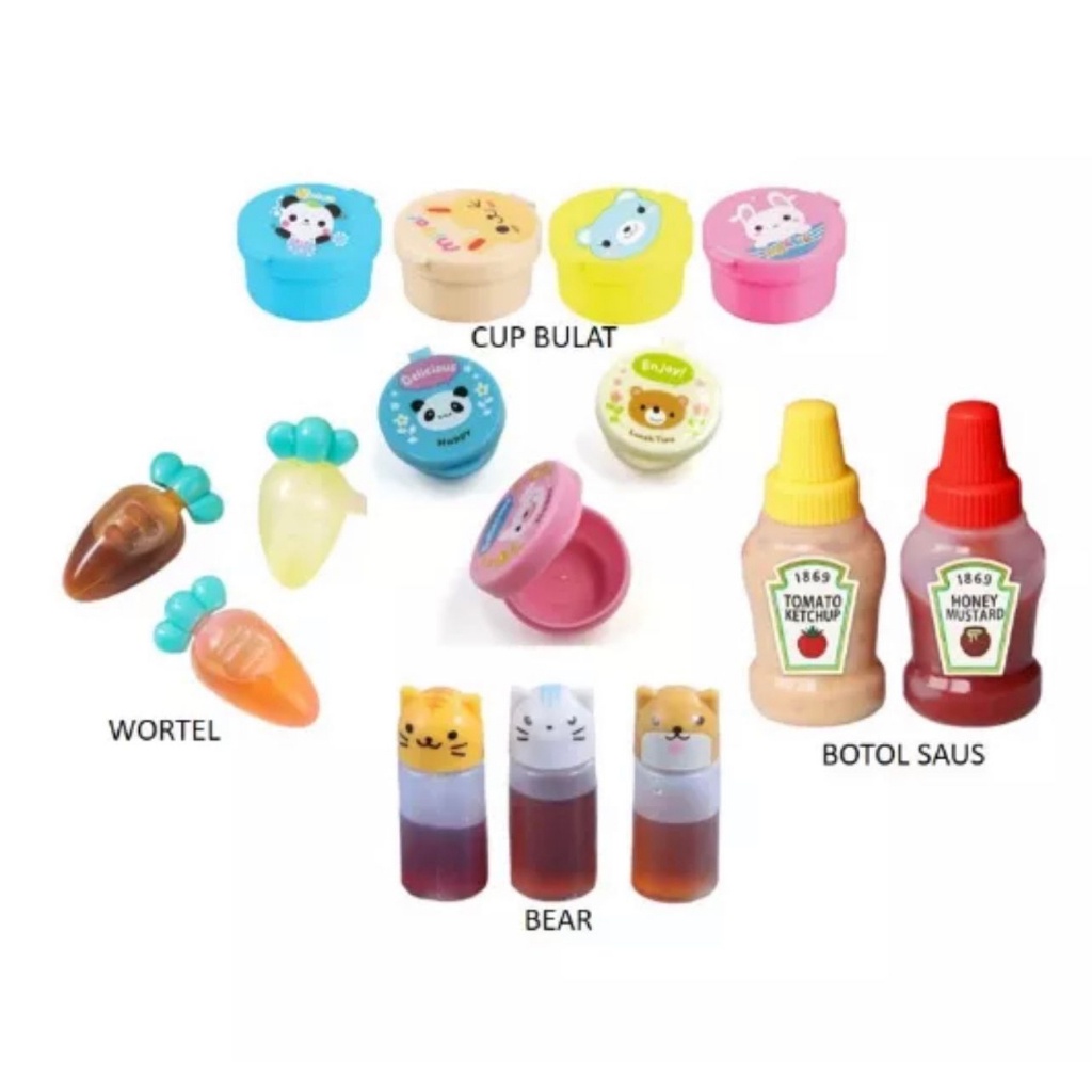 BOTOL MINI PORTABLE 25ML | BOTOL WADAH SAOS SALAD MINI SAOS BENTO - BDC