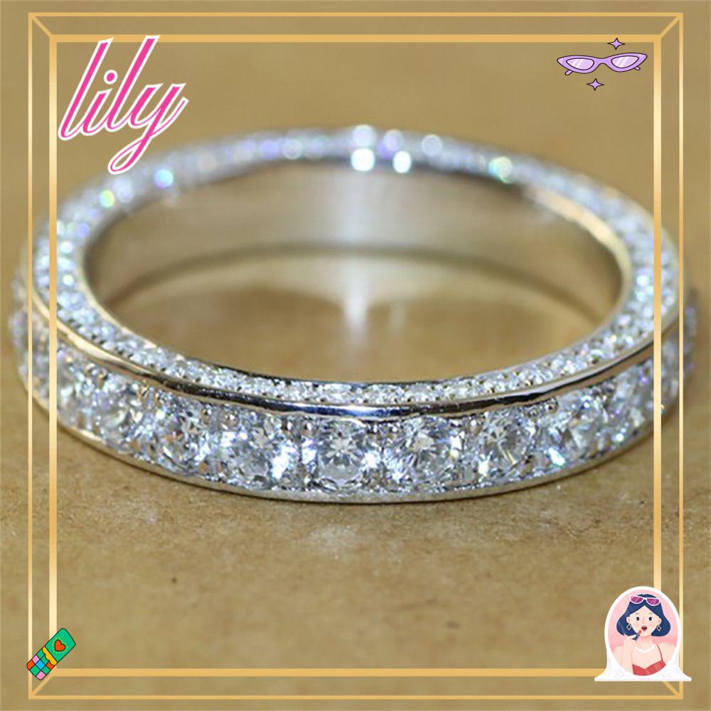 Lily Rings Baru Buatan Tangan Ukir Perhiasan Fashion Zirkon Batu Rings