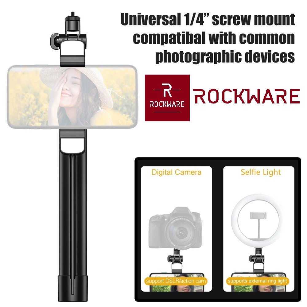 AKN88 - ROCKWARE RW-K30 - Hand-held Stabilizer - Tripod Tongsis Selfie Light