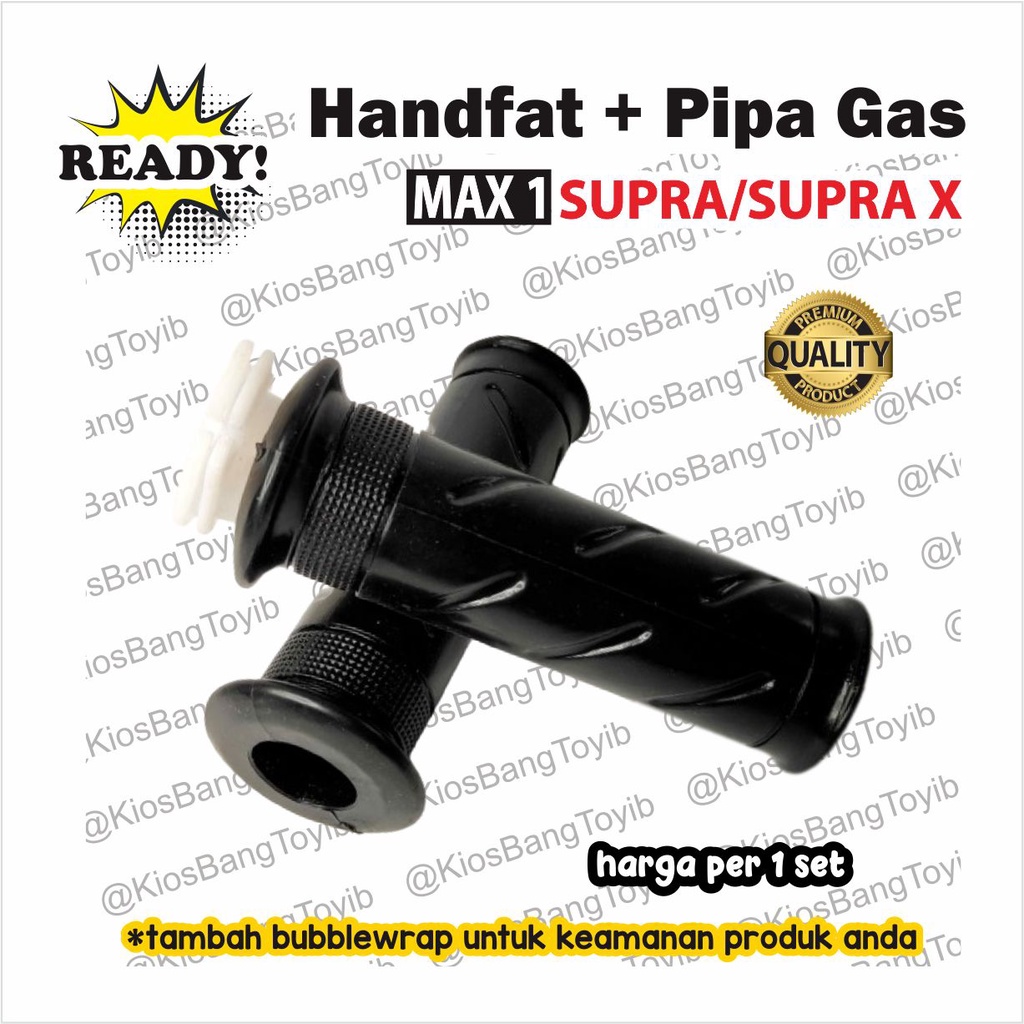 1pasang Handfat + Pipa Gas Handgrip Assy Honda SUPRA X (Max1)